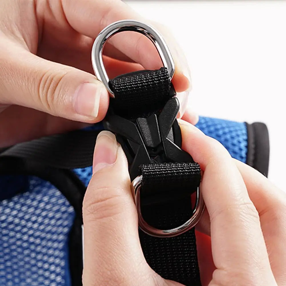 Attache du chariot chien de couleur noir et bleu pour chien de boutiquechien