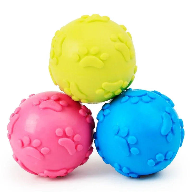 Balle en caoutchouc résistante pour Chien de couleurs aléatoires