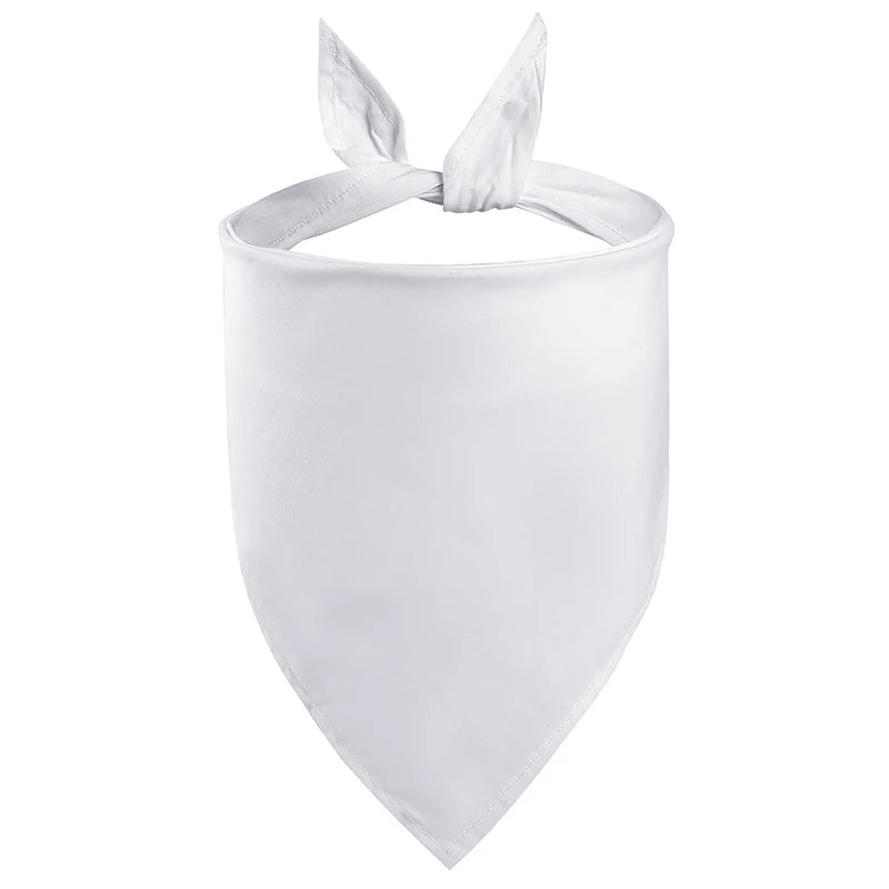 Bandana pour chien de couleur blanc de couleur unie. Image produit Boutiquechien