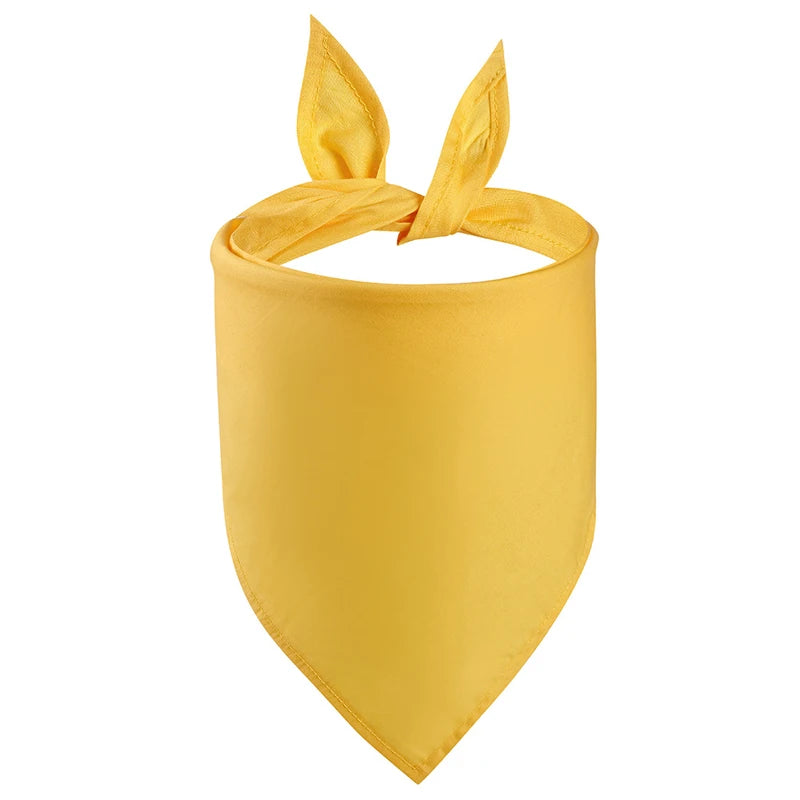 Bandana pour chien de couleur jaune de couleur unie. Image produit Boutiquechien