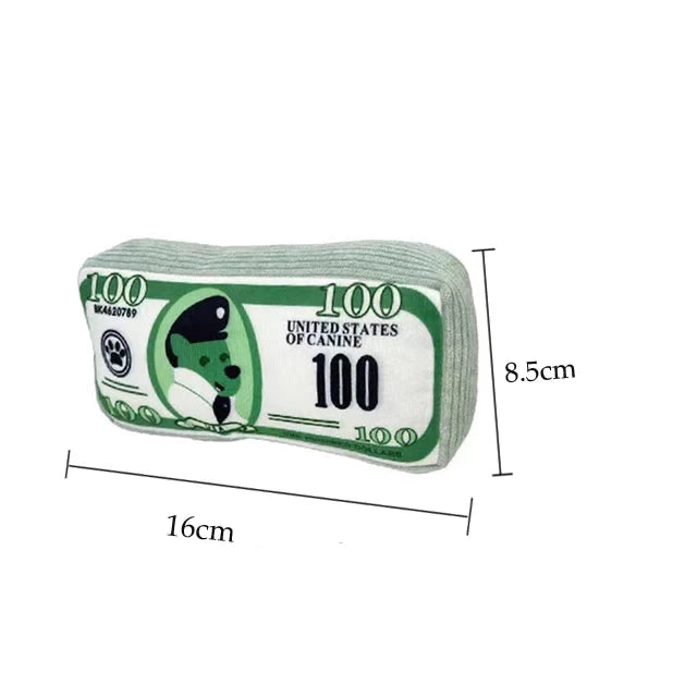 Peluche billet pour chien de couleur vert. Image produit Boutiquechien