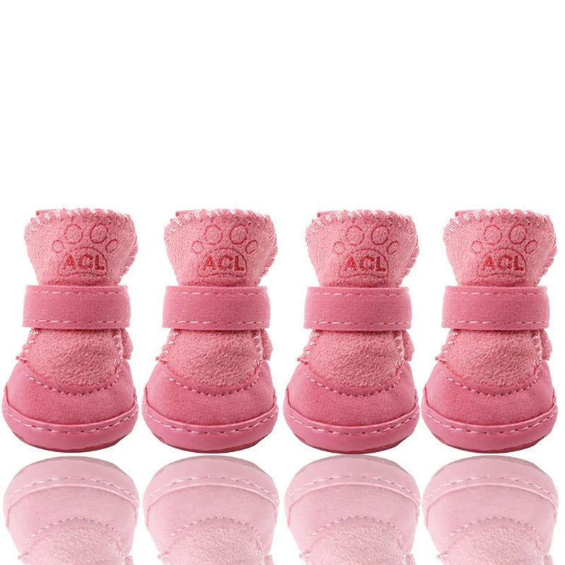Bottes de couleur rose pour chien hivernal de boutiquechien