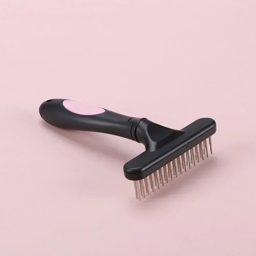 Brosse étrille chien rose