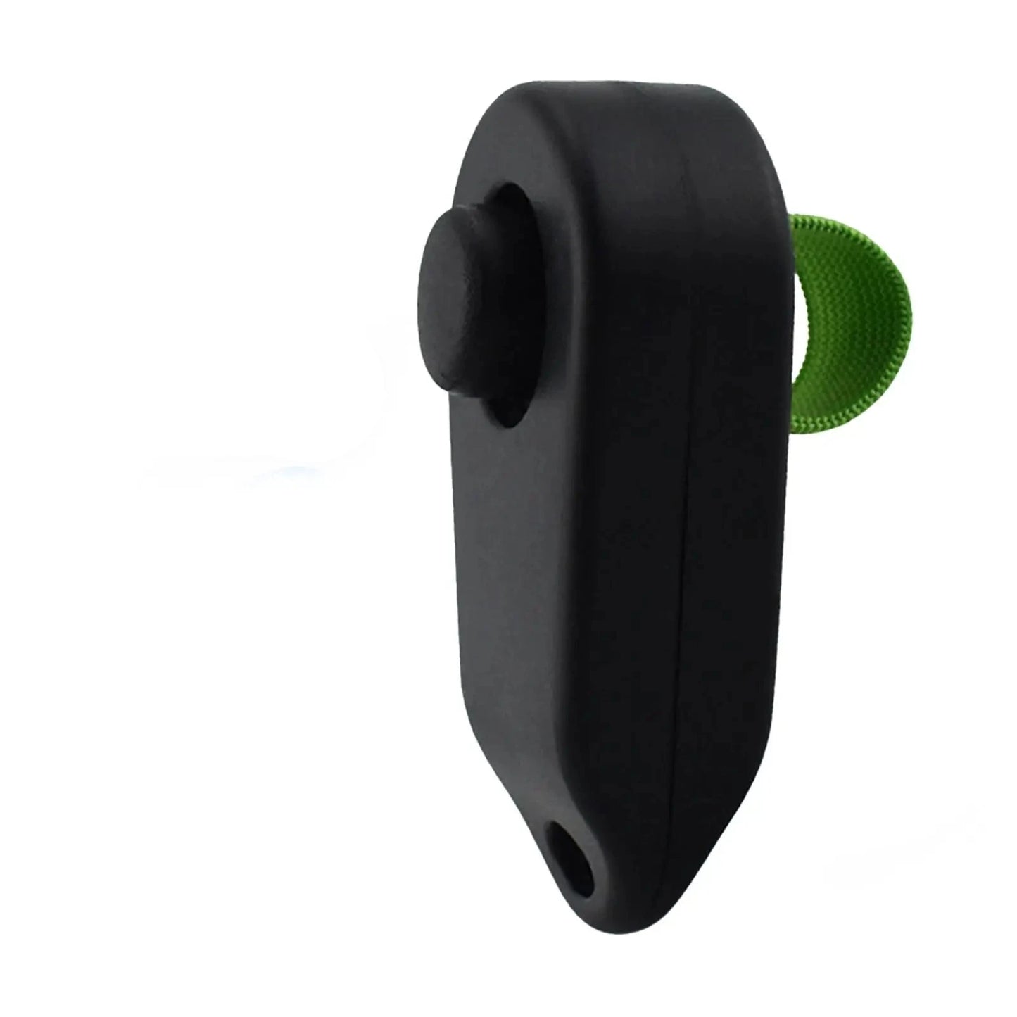 Clicker de couleur noir pour chien avec attache verte. image produit Boutiquechien