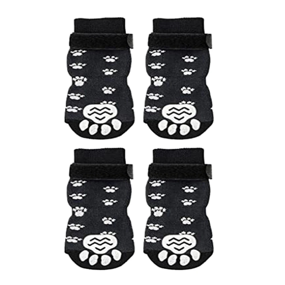 Chaussette pour chien de couleur noir anti-dérapante. Image produit Boutiquechien