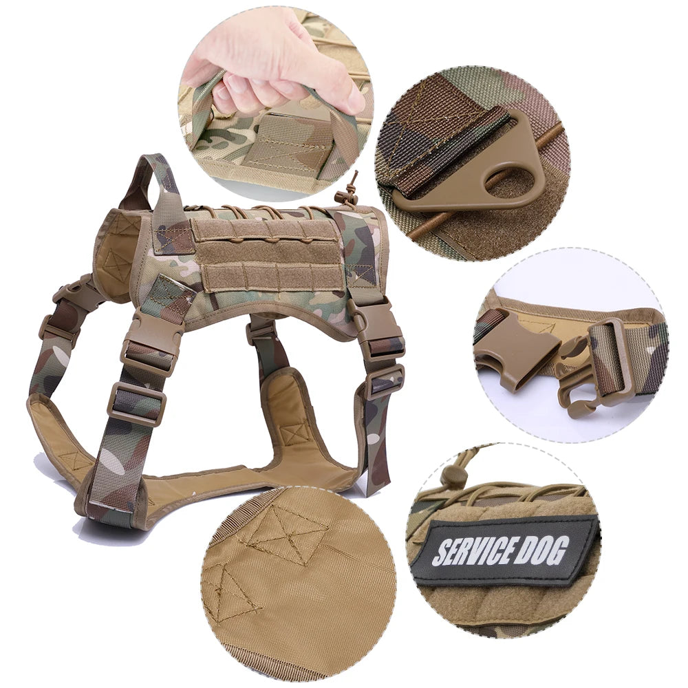 Harnais pour tactique, résistant et durable pour les grands chiens. Image produit Boutiquechien