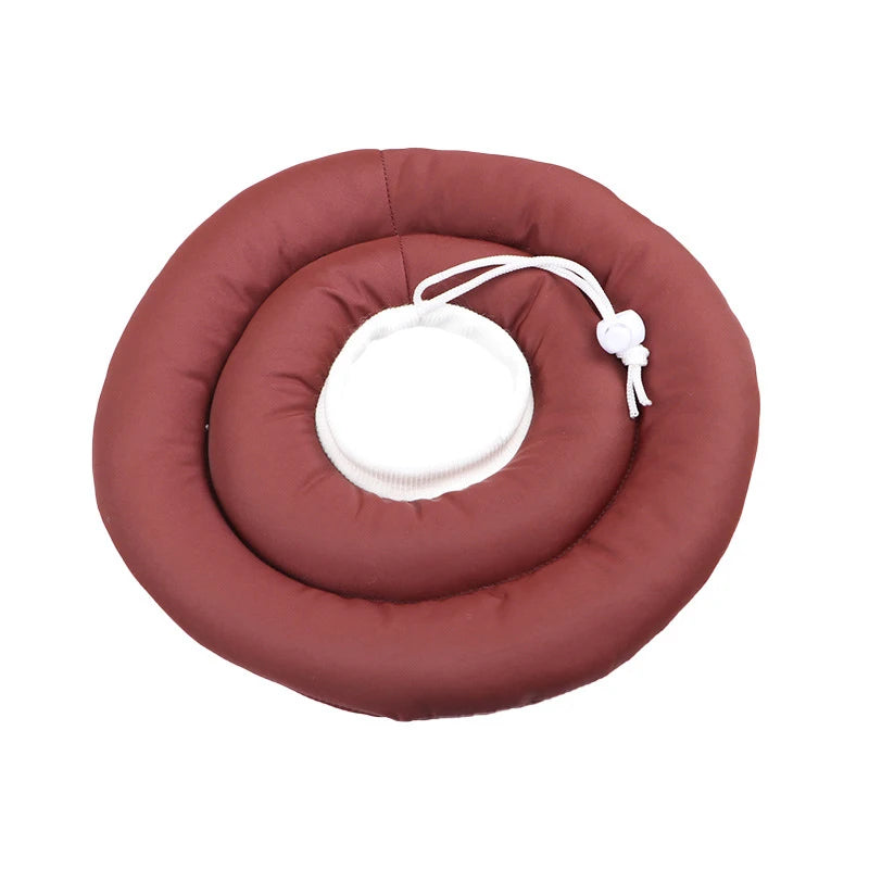 Collerette pour chien de couleur brun ronde. Image produit Boutiquechien