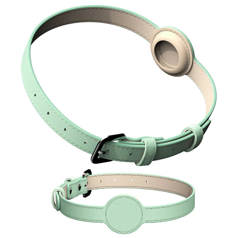 collier chien pour AirTag de couleur vert. Image produit Boutiquechien