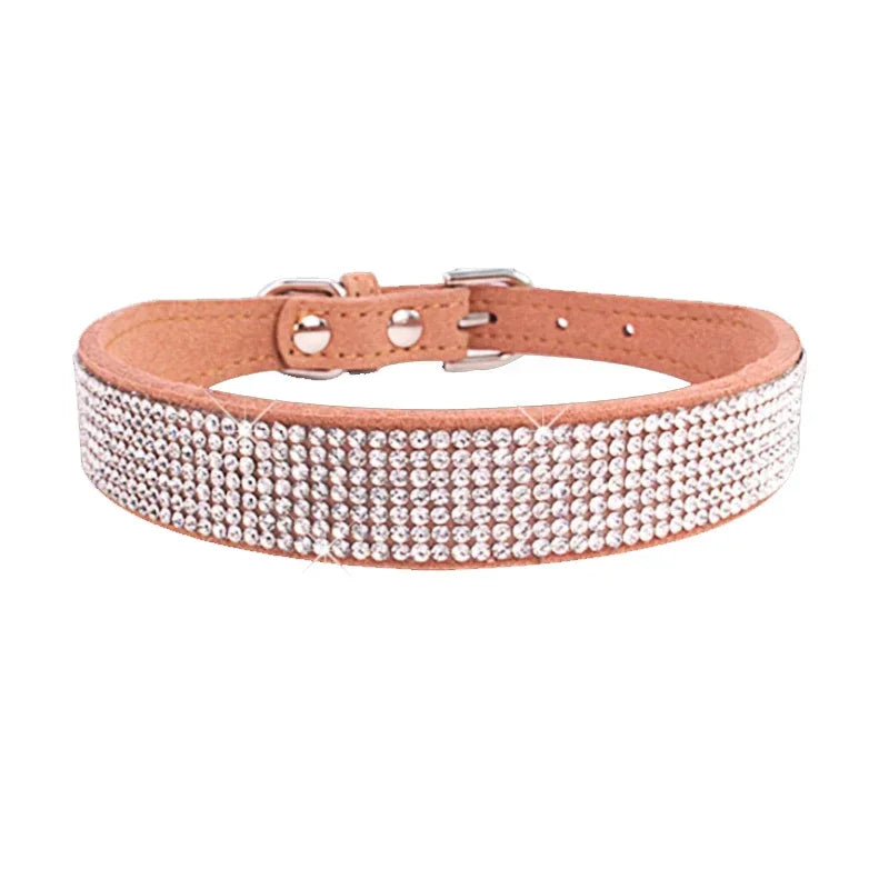 Collier chien à paillette beige . Image produit Boutiquechien