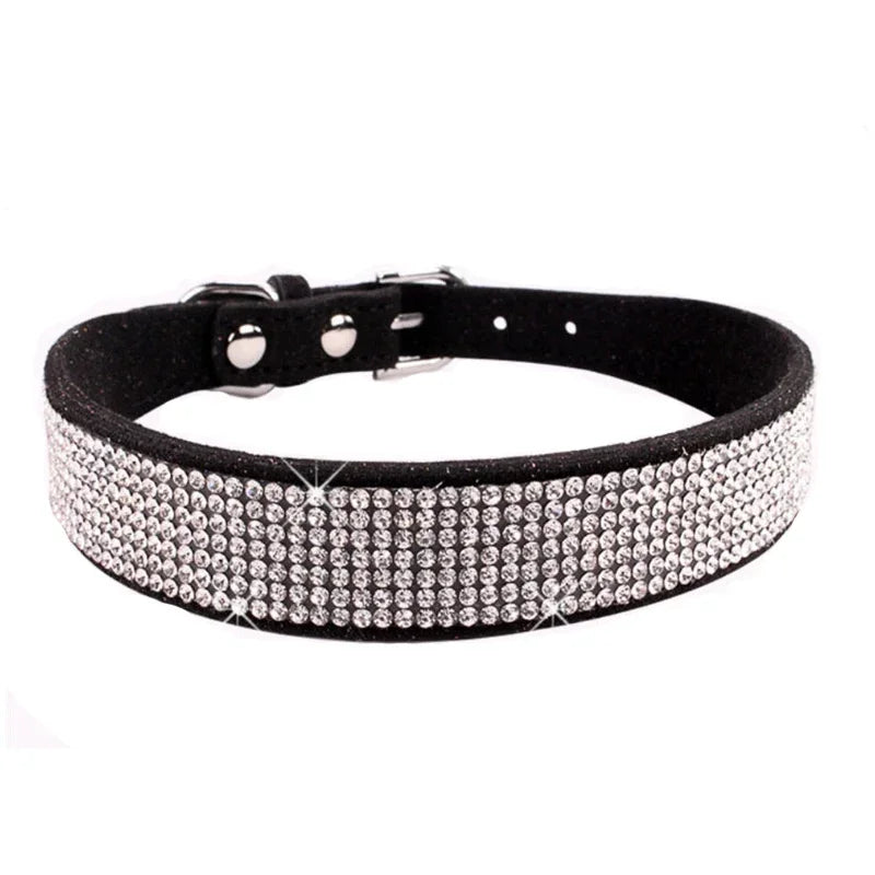 Collier chien à paillette noir . Image produit Boutiquechien
