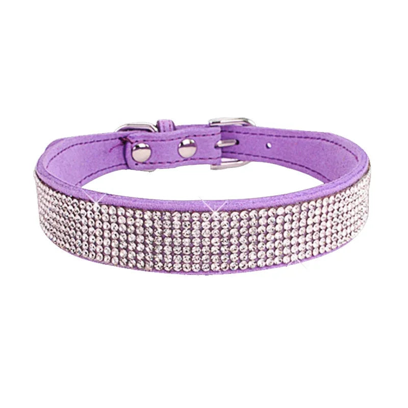 Collier chien à paillette rose . Image produit Boutiquechien