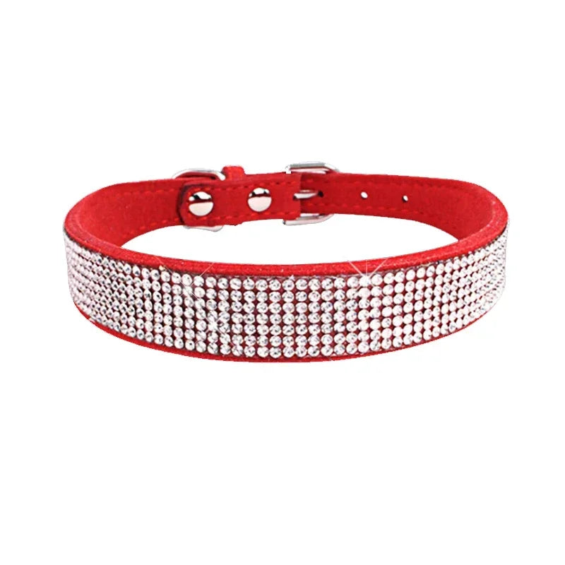 Collier chien à paillette rouge . Image produit Boutiquechien