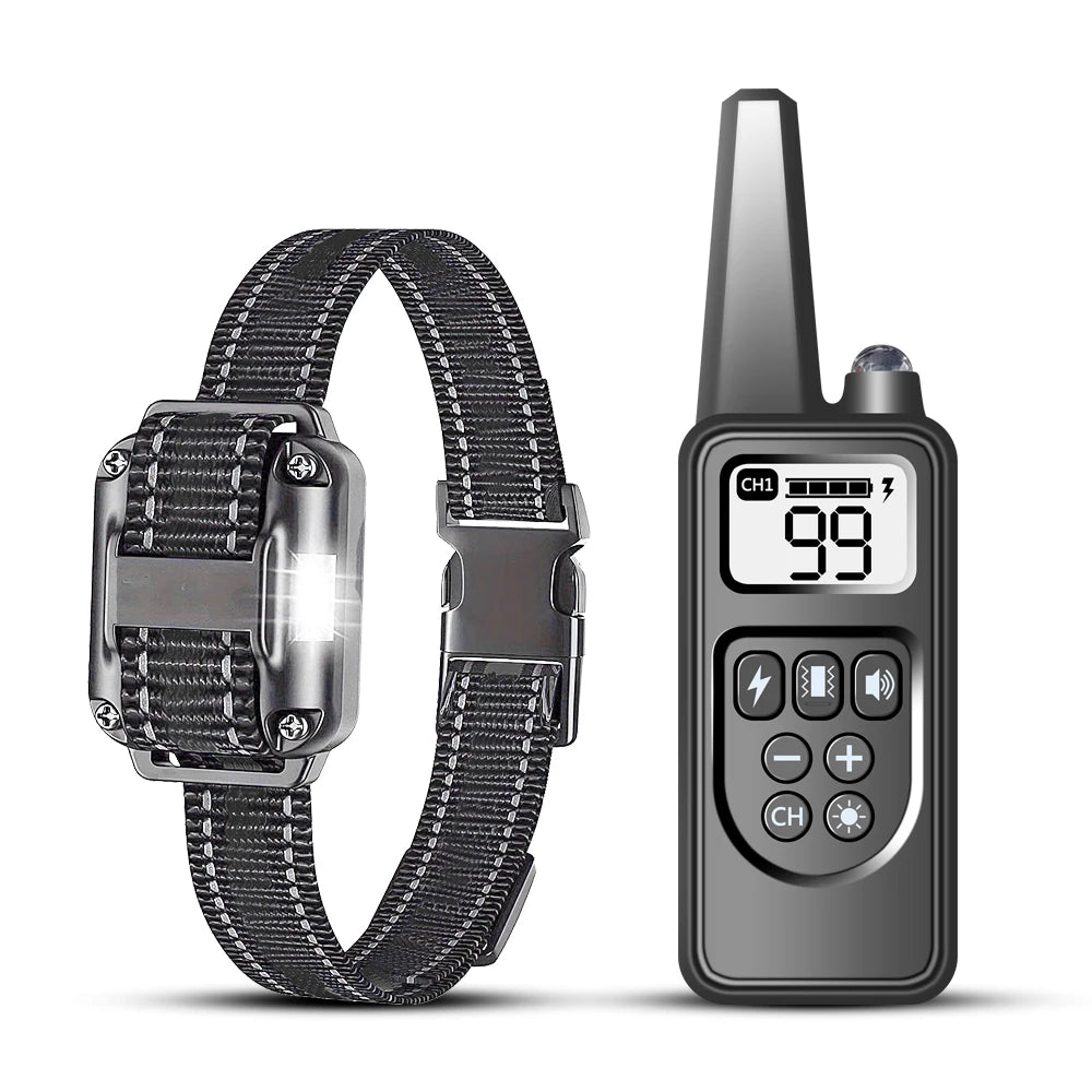 Collier chien de couleur noir avec telecommande noir pour faciliter l'éducation de votre chien. Image produit Boutiquechien