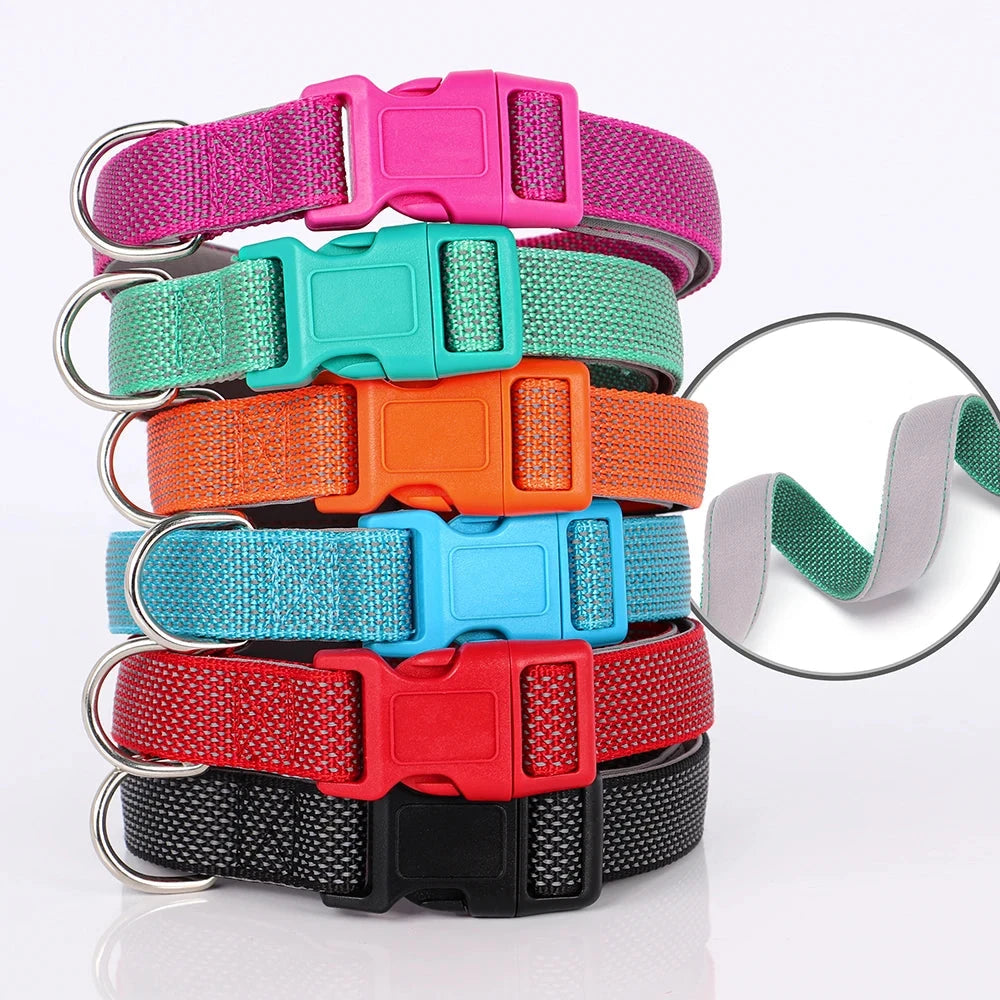 collier pour chiot de couleurs rose, vert, orange, bleu, rouge et noir pour chiot et petit chien. Image produit Boutiquechien