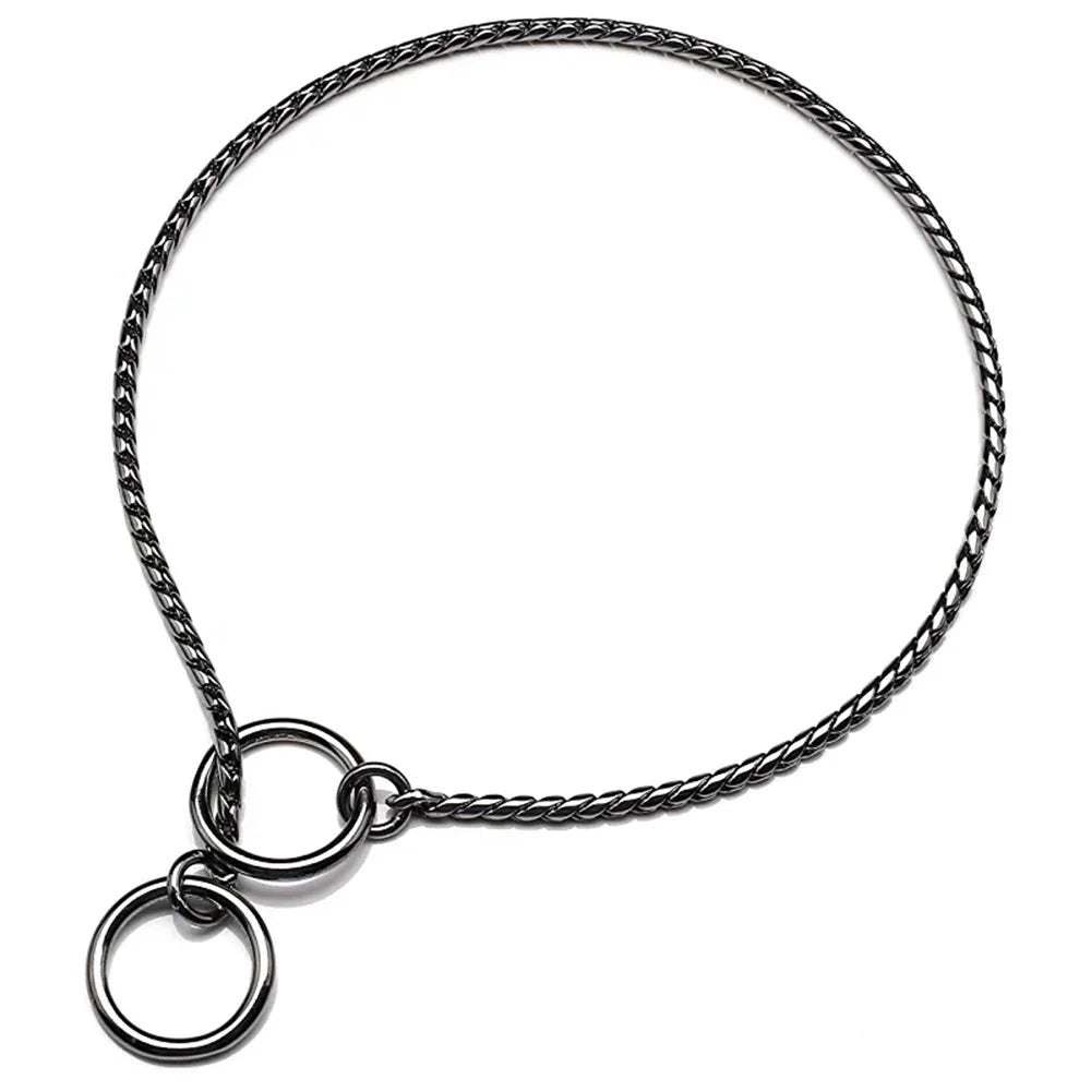 collier pour chien étrangleur de couleur noir. Image produit Boutiquechien