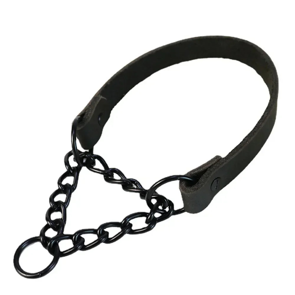 collier pour chien étrangleur de couleur noir. parfait pour arrêter de faire tirer votre chien. Image produit Boutiquechien