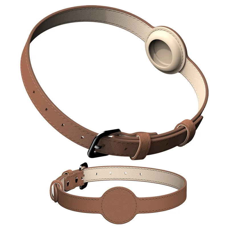 collier chien pour AirTag de couleur brun. Image produit Boutiquechien
