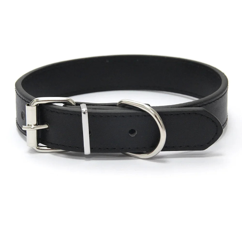 collier pour chiot de couleur noir style cuir, parfait pour les chiots et petits chiens. Image produit Boutiquechien