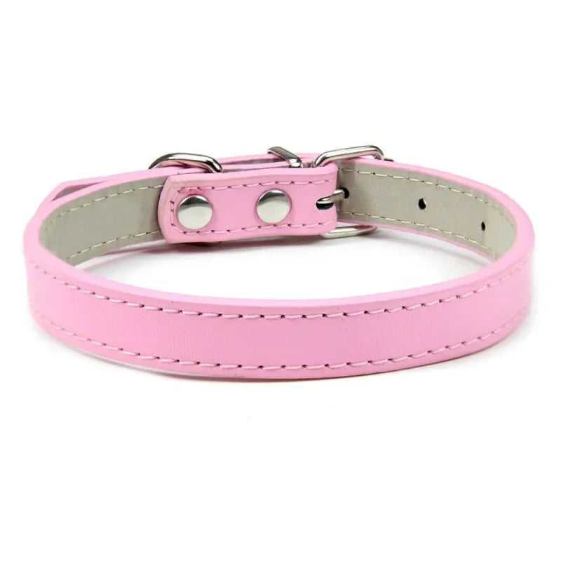 Collier chiot de couleur rose pour petit chien. Image produit Boutiquechien