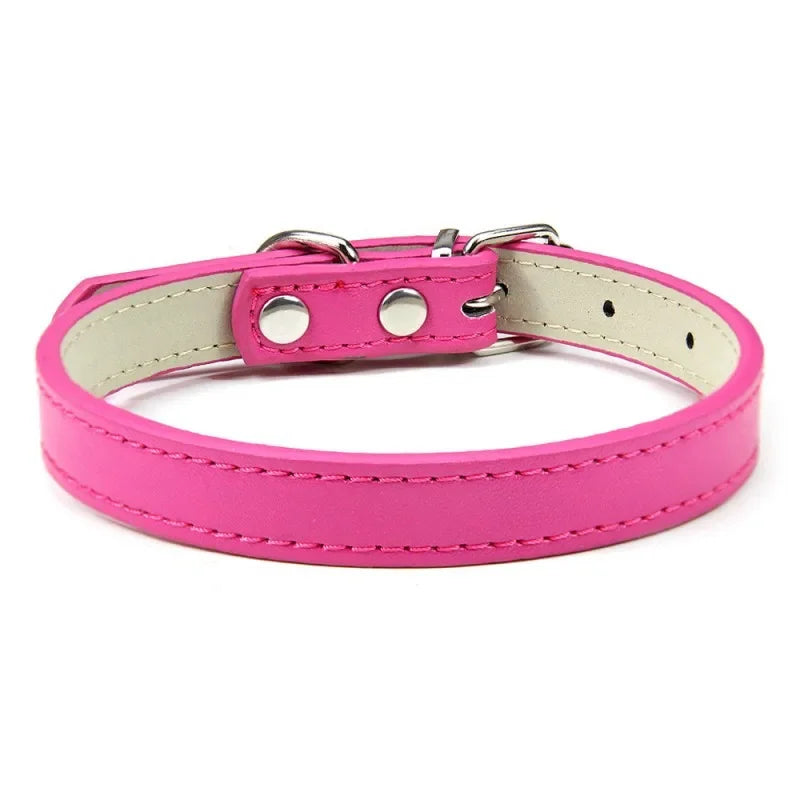Collier chiot de couleur rose pour petit chien. Image produit Boutiquechien