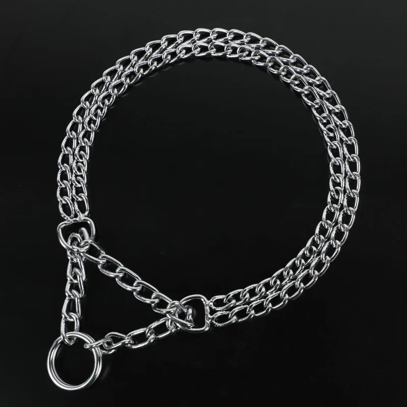 Collier étrangleur en métal pour chien parfait pour les chiens qui doivent se faire dresser. Image produit Boutiquechien