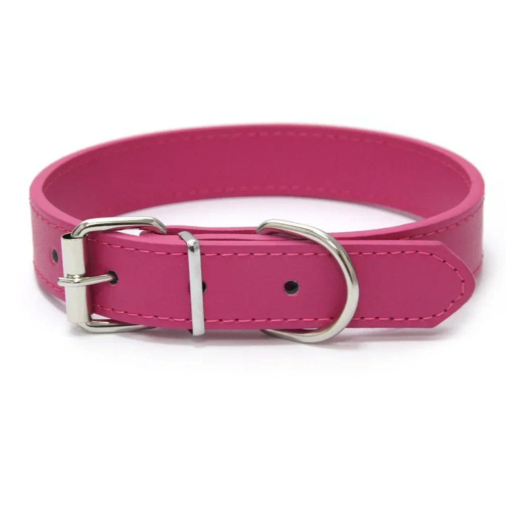 collier pour chiot rose. parfait pour les petits chiens ce collier style cuir sera parfait pour l'élégance. Image produit Boutiquechien
