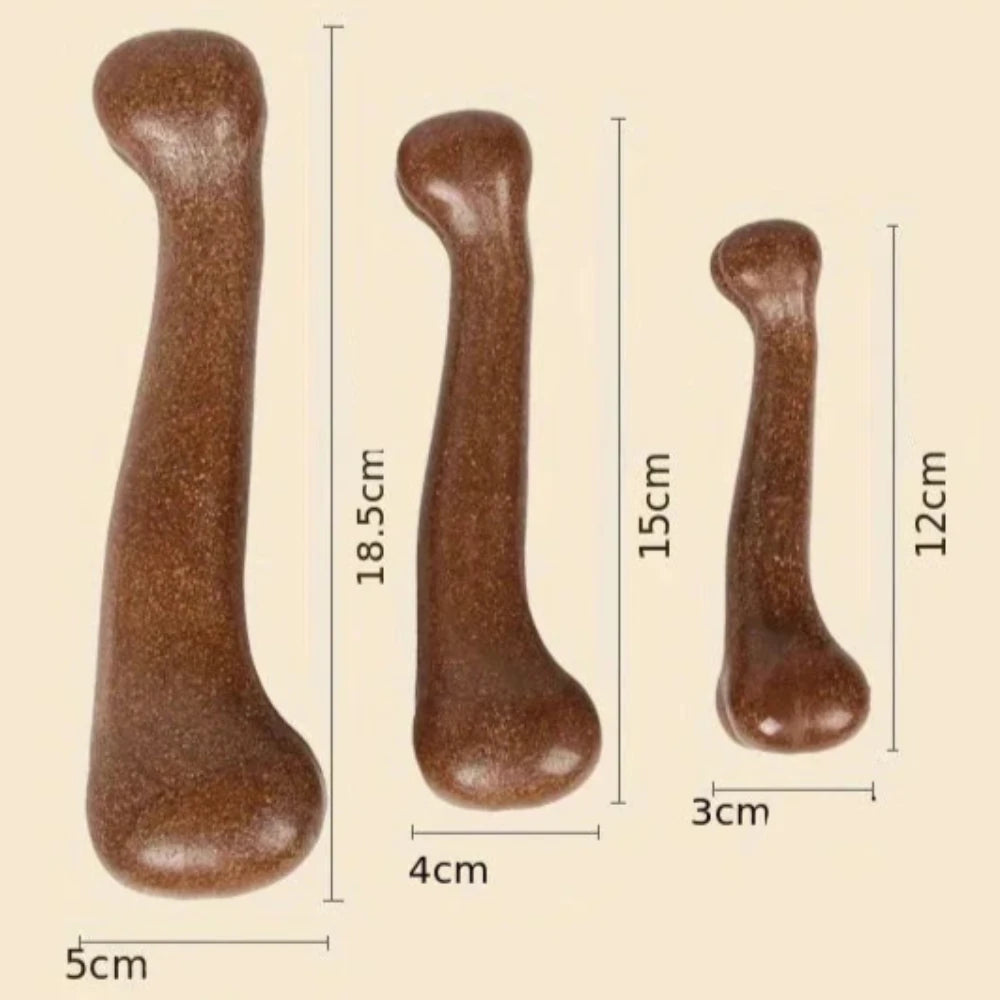 Os pour chien de couleur brun parfait pour mâcher. Dimension de 18,5 à 12cm des os pour chien. Image produit Boutiquechien
