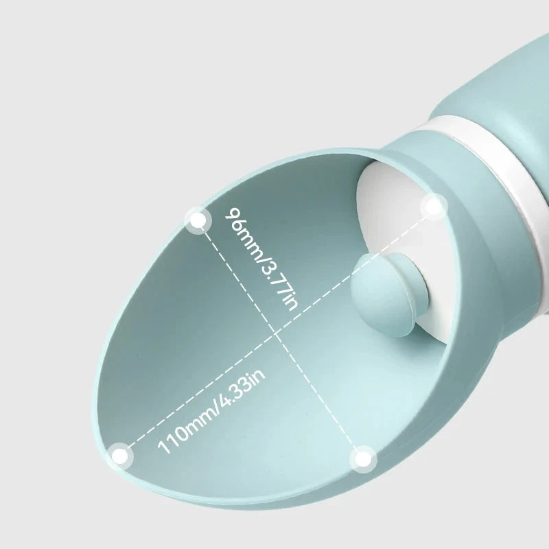 dimension total de la gourde pour chien de couleur verte pliante. Image produit Boutiquechien
