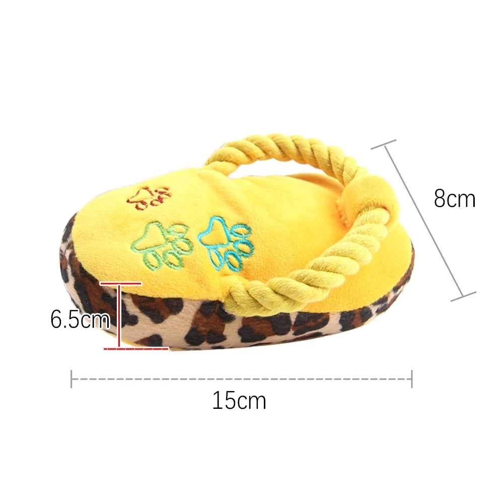 chausson pour chiot de couleur jaune avec la totalité des mesures du produit de 15 Cm de long. Image produit Boutiquechien