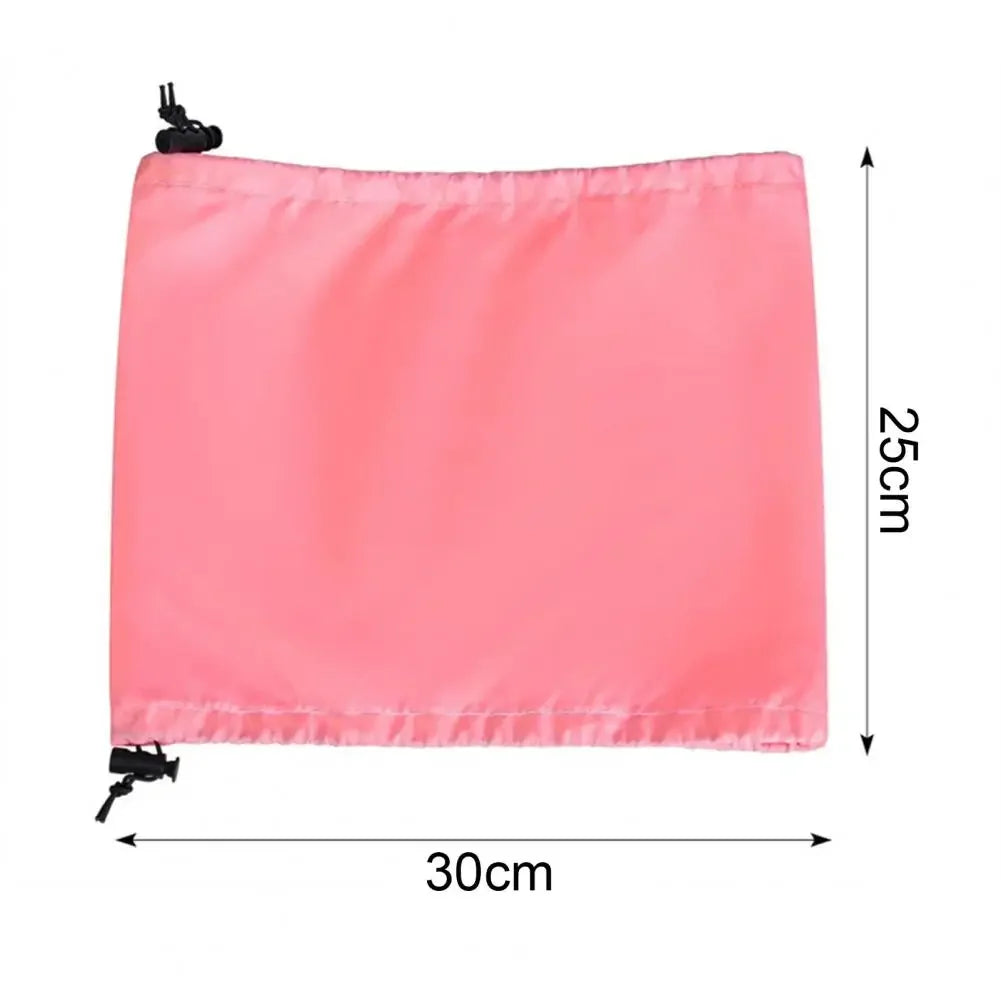 Dimensions total du bonnet de bain pour chien de couleur rose. Image produit Boutiquechien
