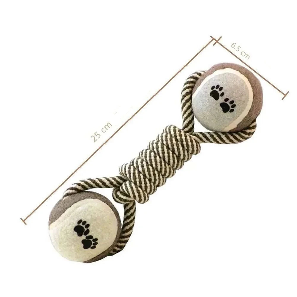 dimension de l'os pour chien en corde de dimension 25cm à 6,5 cm. Image produit Boutiquechien