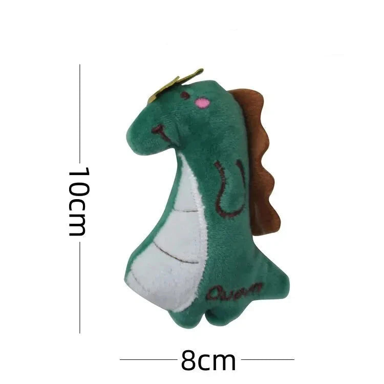 Dinosaure pour chien vert dimension totale la peluche chien. Image produit Boutiquechien
