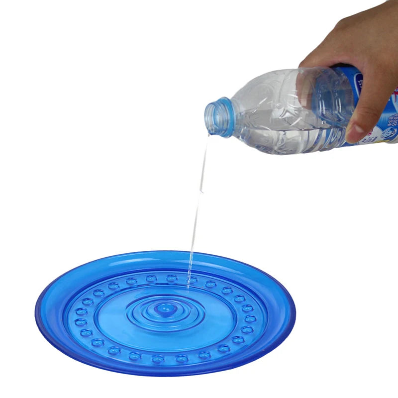 Frisbee gamelle de couleur bleu durable pour chien résistant. Image produit Boutiquechien