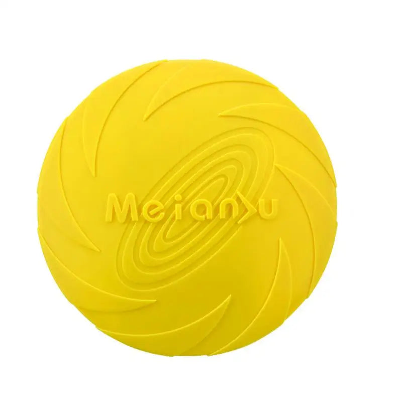 Frisbee pour chiens résistant et durable de couleur jaune. Image produit Boutiquechien