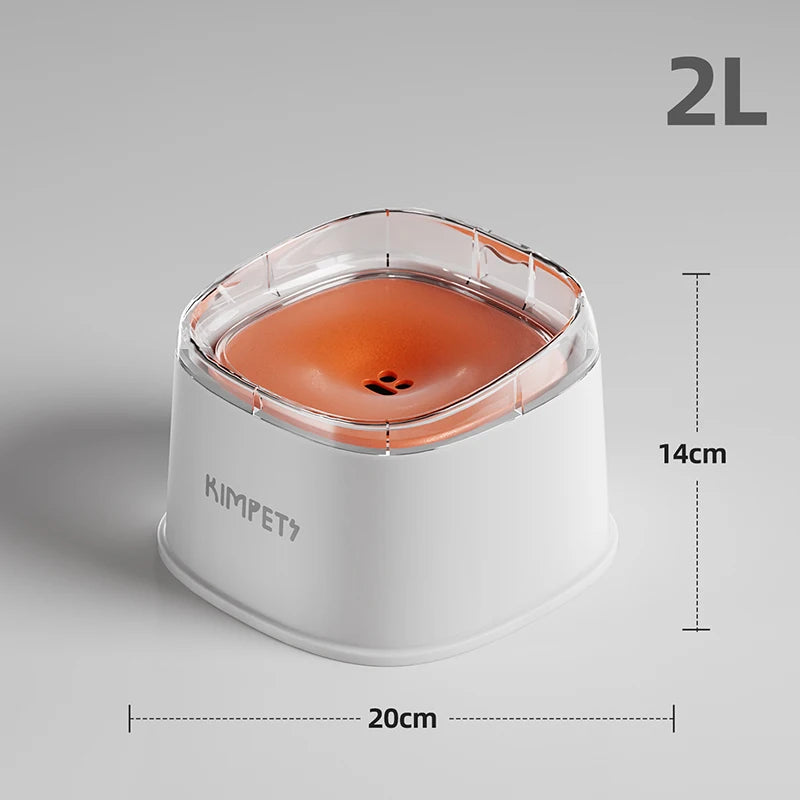 Gamelle anti eclaboussure chien blanc et orange