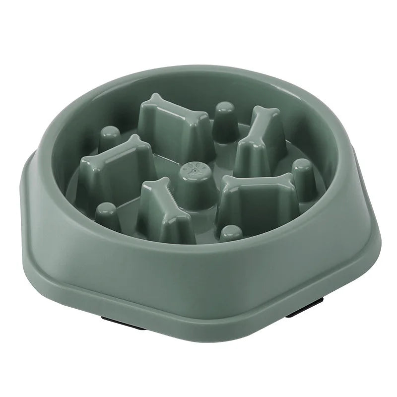 Gamelle pour chien anti-glouton de couleur kaki anti-dérapante. Image produit Boutiquechien