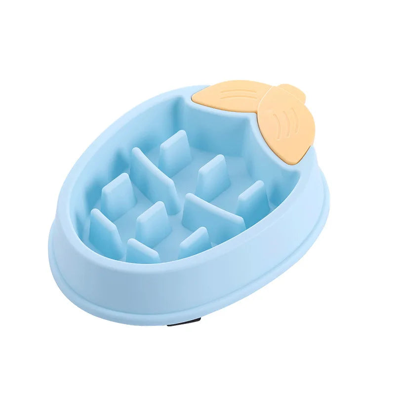 Gamelle chien anti glouton en forme de Maïs couleur bleu. Parfait pour les chiens glouton. Image produit Boutiquechien