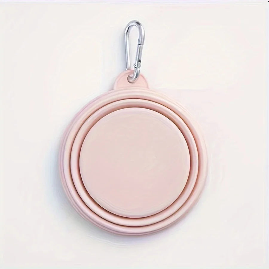 Gamelle pour chien pliante de couleur rose. Image produit Boutiquechien