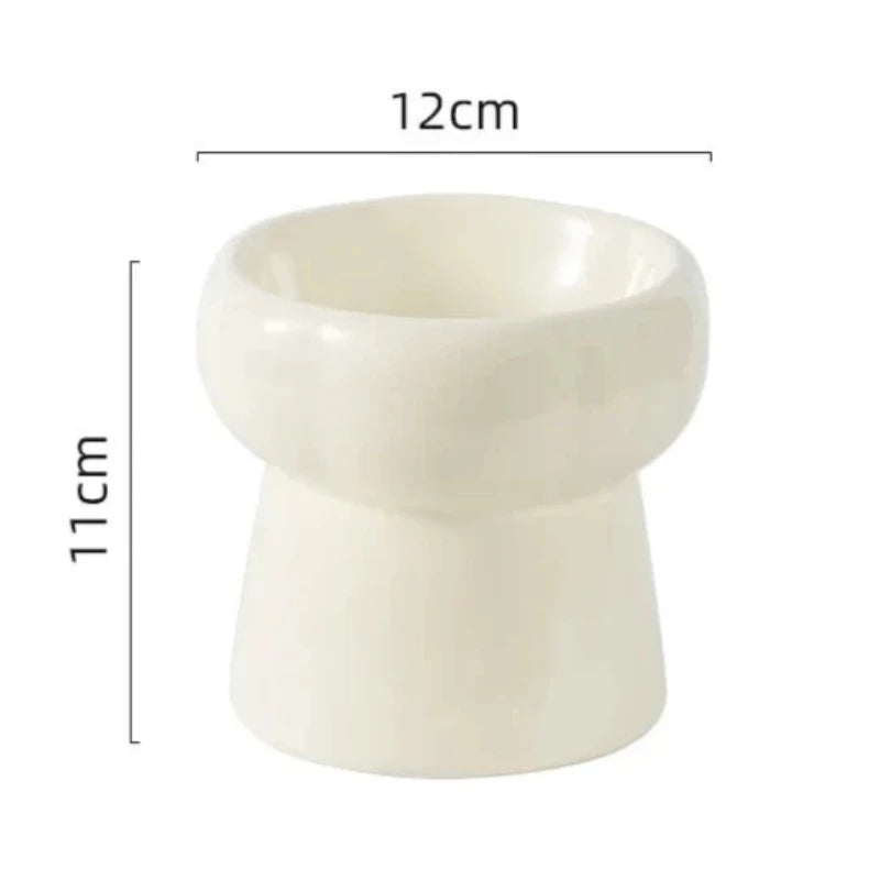 Gamelle pour chien surélevé style céramique de couleur blanc. Image produit Boutiquechien