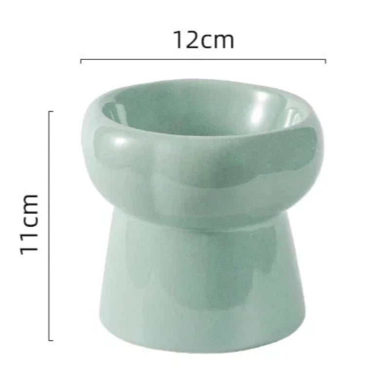 Gamelle pour chien surélevé style céramique de couleur vert claire. Image produit Boutiquechien