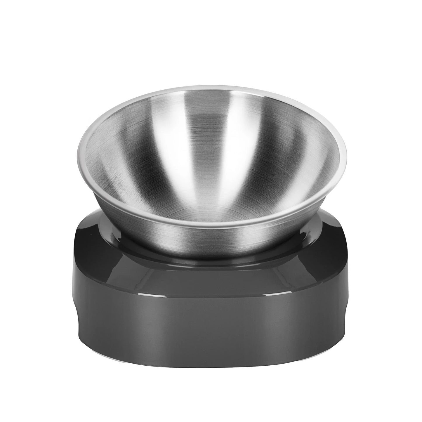 Gamelle chien surélevé gris et noir pour grand chien. Image produit de Boutiquechien