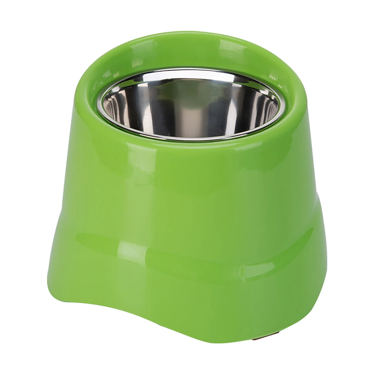 Gamelle de couleur verte pour chien avec de l'inox et du plastique. Image produit Boutiquechien