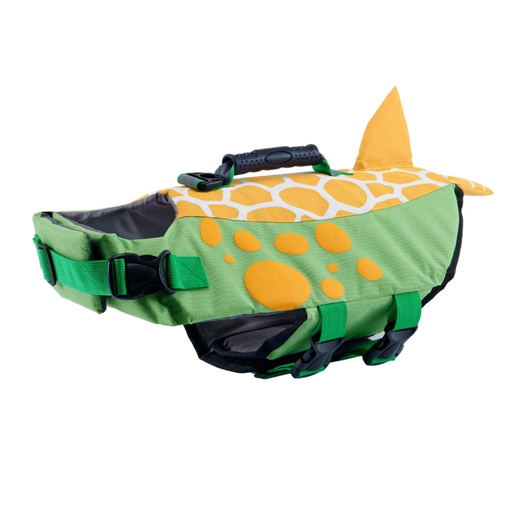 Gilet de sauvetage pour les chiens de grande taille de couleur gris en forme de tortue. Image produit Boutiquechien