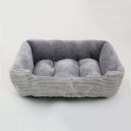 Grand panier pour chien XXL gris foncé et rembourré pour un moelleux de qualité supérieur. Panier style velour classe pour grand chien. image produit boutiquechien