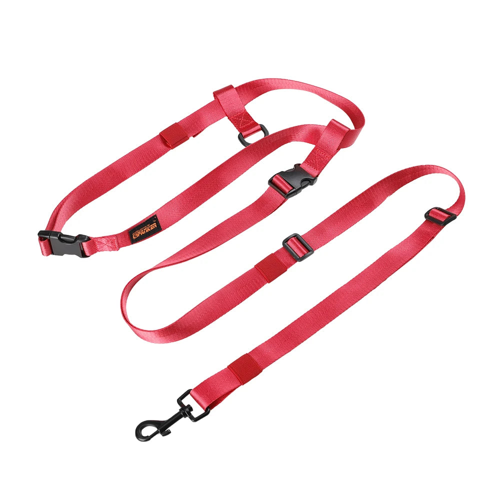 laisse canicroos rouge pour courir avec son chien. Image produit Boutiquechien