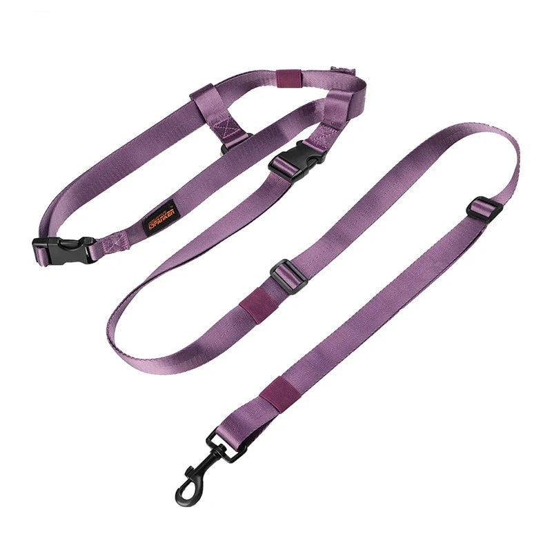 laisse de course pour chien parfait pour courir avec son chien de couleur rose. Image produit boutiquechien