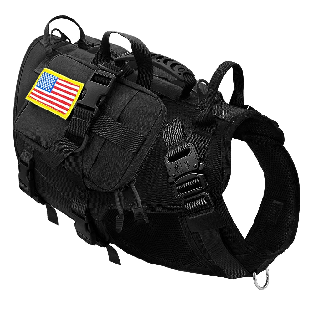 Harnais chien résistant et durable avec blason USA. Image produit Boutiquechien
