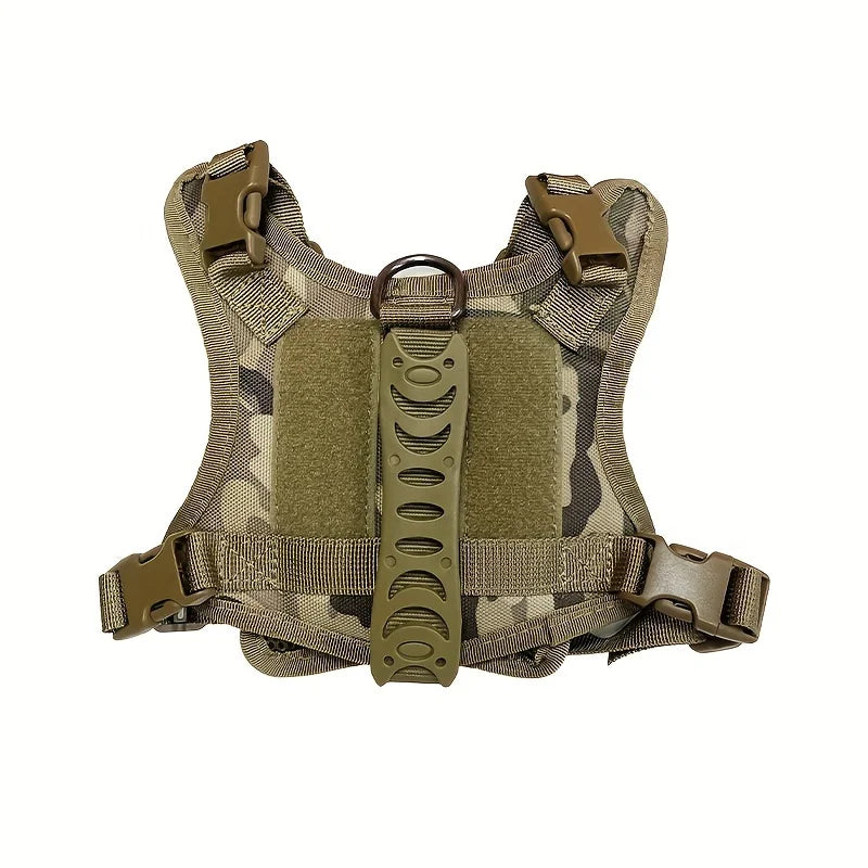 Harnais pour chiot de couleur militaire avec de grande traction pour les petits chiots. Image produit Boutiquechien