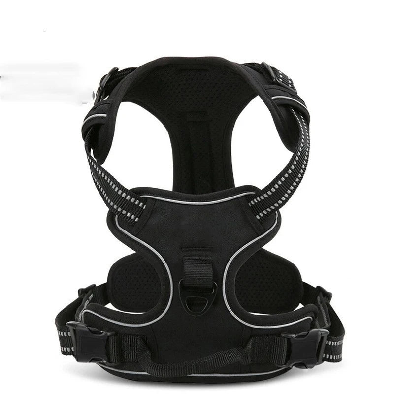 Harnais noir pour chien anti-traction
