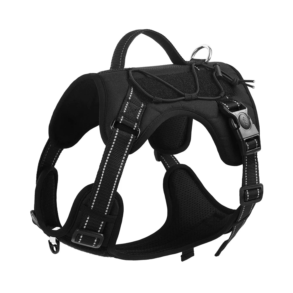 Harnais chien résistant et durable de couleur noir pour tous les chiens. Image produit Boutiquechien